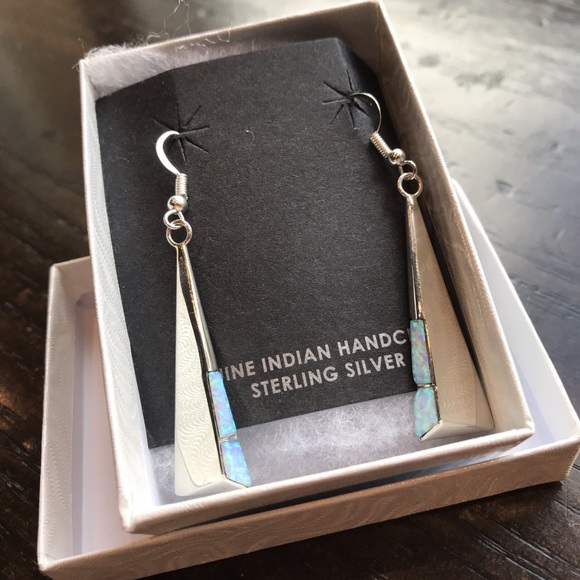 Jewelry - Handmade Sterling Silver & Opalite Earrings